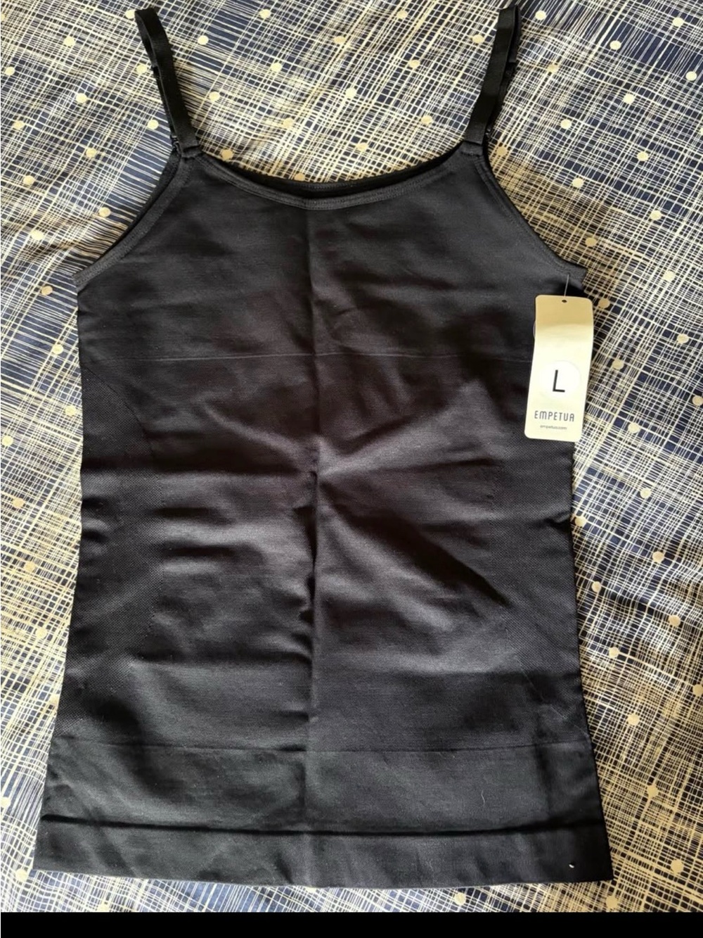 Shapermint Black Seamless Stretch Camisole Tank